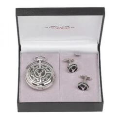 Scottish Clothing Store 11 Stag Pocket Watch And Cufflinks Gift Set (PWS202 CB)