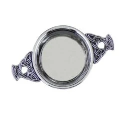 Plain Chrome Plated Quaich With Celtic Handles (QASP CB)