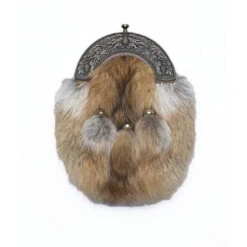 Red Fox Dress Sporran With Brass Thistle Cantle (JW-NRF)