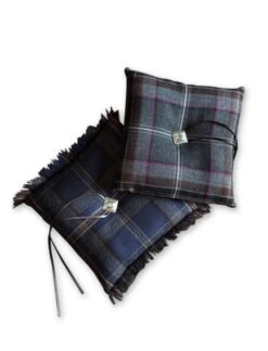 MacGregor And MacDuff Exclusive Mist Tartan Wedding Ring Cushions