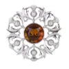 Scottish Thistle Plaid Brooch With Centre Stone (234 AP) 2 Scottish Thistle Plaid Brooch With Centre Stone (234 AP) -Scottish Clothing Store scottish thistle plaid brooch with cairngorm centre stone