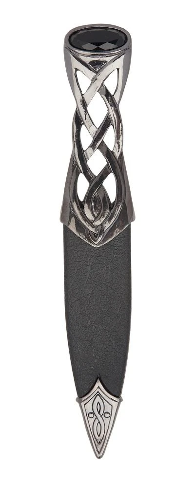 Islay Black Chrome Sgian Dubh With Stone Top 3 Islay Black Chrome Sgian Dubh With Stone Top