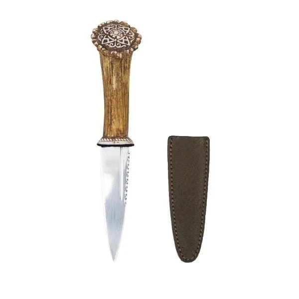 Staghorn Effect Sgian Dubh With Celtic Pattern (SK/CP AP) 4 Staghorn Effect Sgian Dubh With Celtic Pattern (SK/CP AP) - Image 2