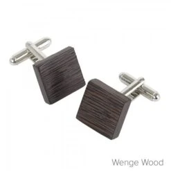 Square Wooden Cufflinks (KCLCB) 7 Square Wooden Cufflinks (KCLCB) -Scottish Clothing Store square wenge